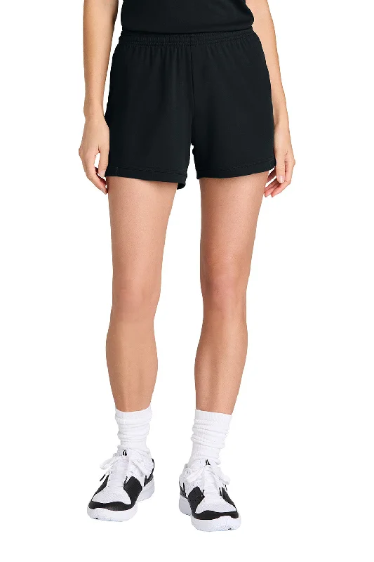 Women's Comfortable Lounge Garments Sport-Tek Womens Club Moisture Wicking Shorts - Black/Black - NEW