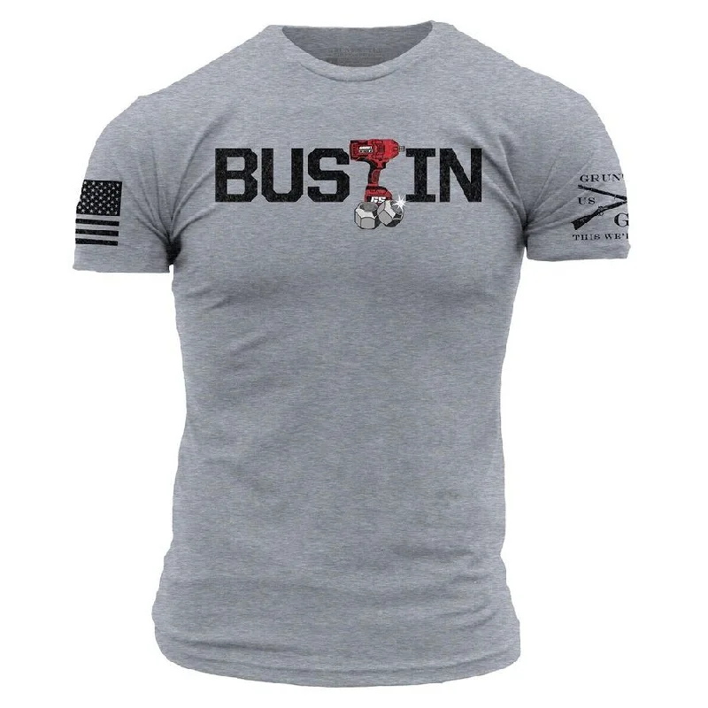 Women's Travel Garments Bustin Lugs T-Shirt - Dark Heather Gray