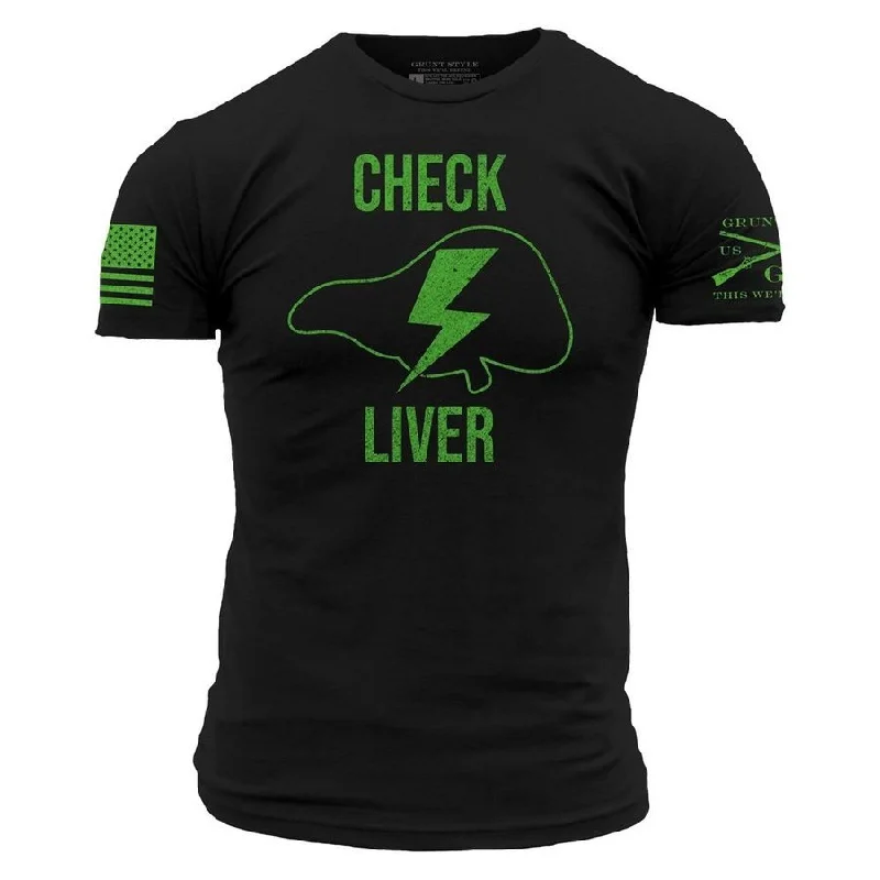 Women's Festive Attire Check Liver T-Shirt - Black