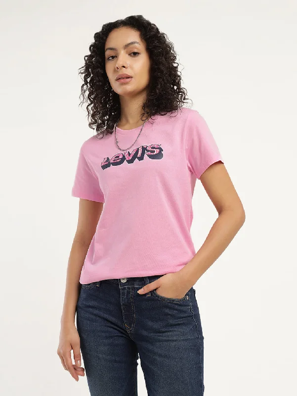 Women's Date Night Outfit Women's Brand Logo Crew Neck T-Shirt