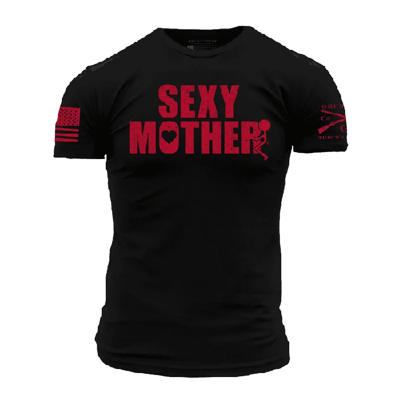 Women's Clothing Apparel Sets Sexy Mother T-Shirt - Black