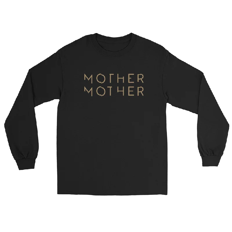 Women's Athletic Apparel Mother Mother Logo Long Sleeve Tee - Black