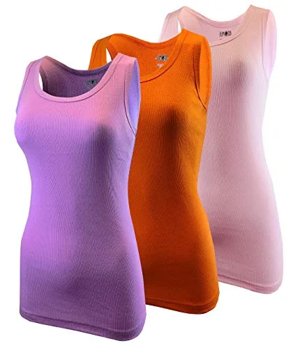 Special Offers, Don't Miss Women's Cotton Sleeveless Tank Tops | L. Pink, Orange, L. Purple