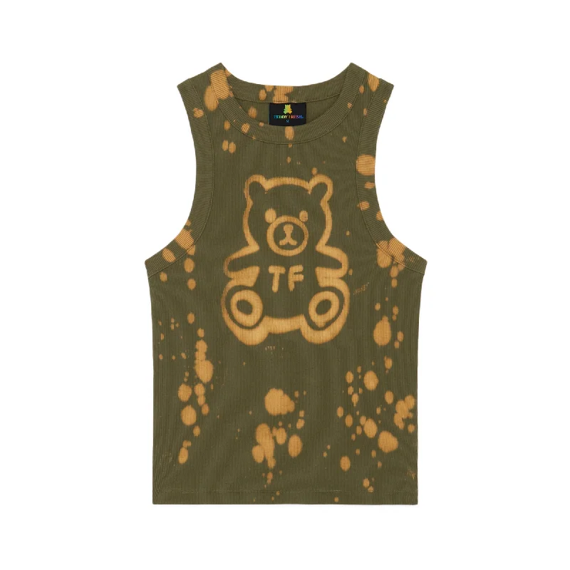 Fashion-Forward Women's Clothing Bleach Bear Tank Top