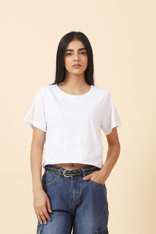 Find Your Unique Flair EMBELLISHED CROP TOP