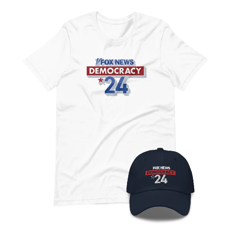 Women's Resort Apparel FOX Democracy 2024 T-Shirt and Hat Bundle