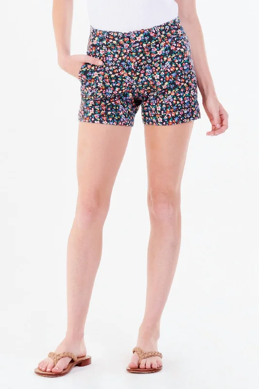 Women's Stylish Vacation Attire North Hampton High Rise Shorts In Summer Ditsy