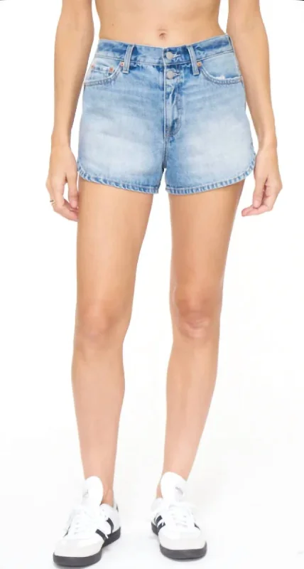 Women's Casual Attire Nova High Rise Short W/ Double Button In Beachside