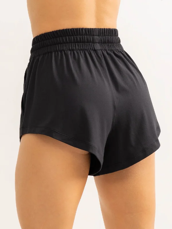 Women's Clothes And Garments Soft Tech Shorts - Black