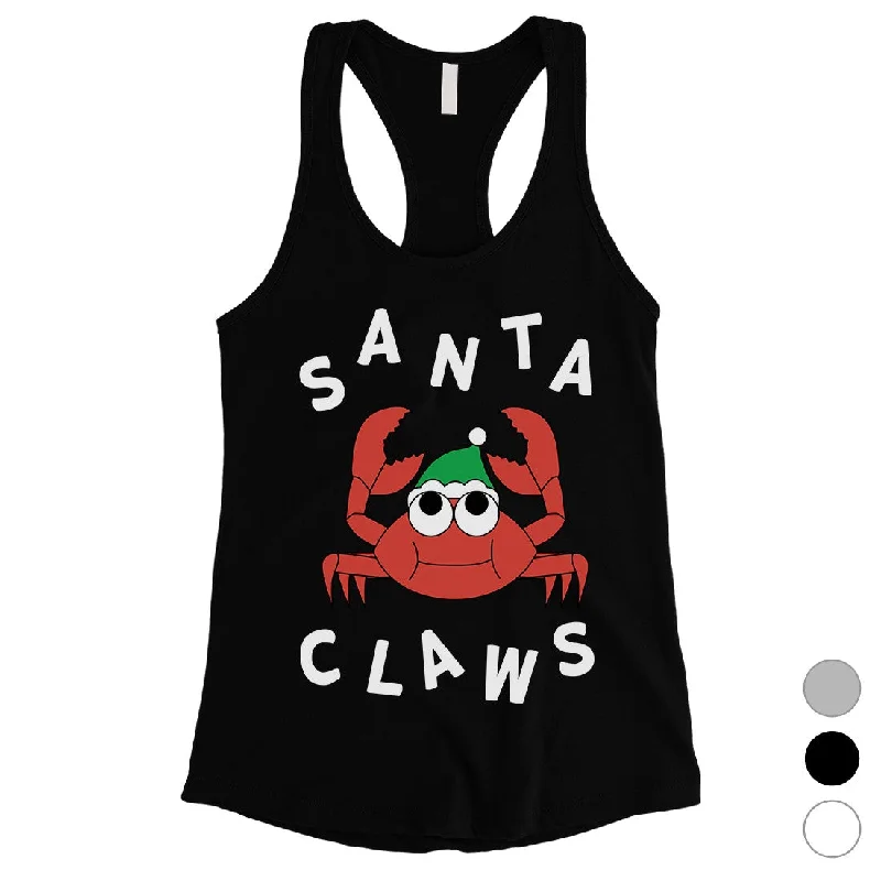 Women's Casual Apparel For Weekends Santa Claws Crab Womens Tank Top