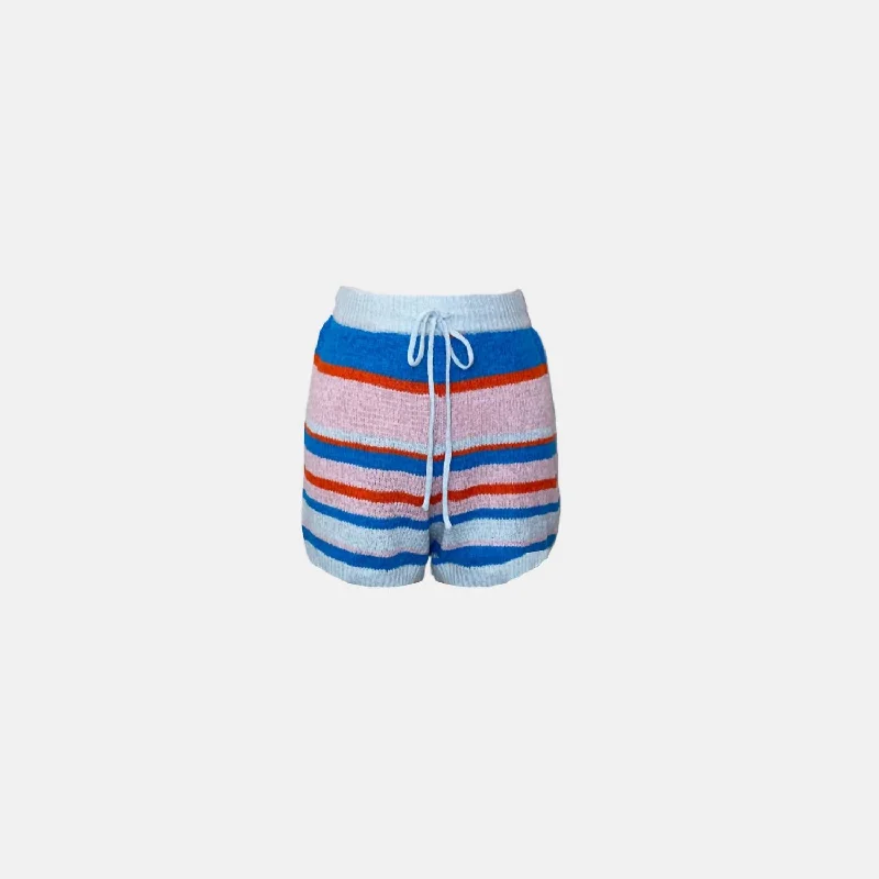 Winter Warehouse Sale Ivy Knit Shorts In Blue Stripes