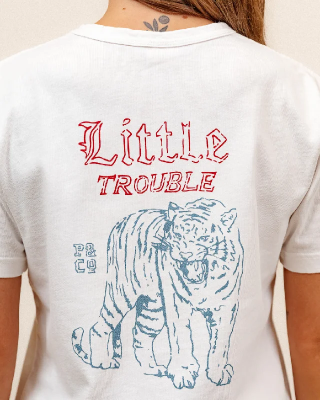 Women's Sporty Clothes Little Trouble T-Shirt - Off White