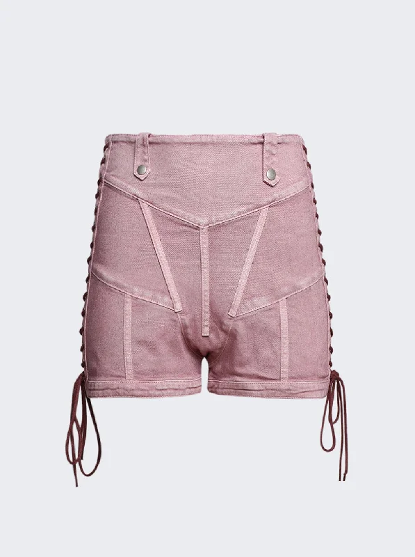 Women's High-Fashion Garments X Knwls Washed Laced Mini Shorts