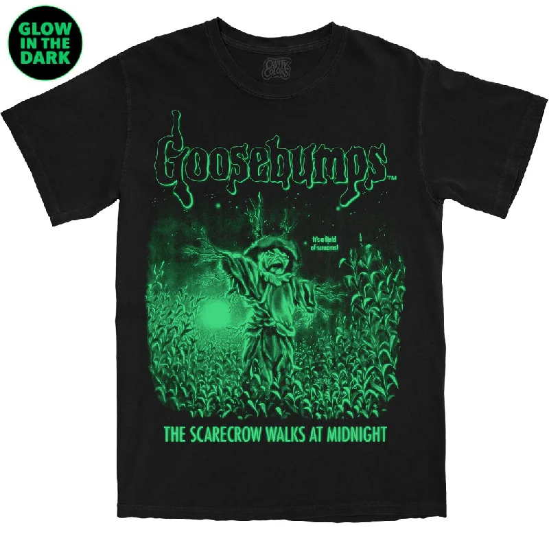 Break Fashion Norms GOOSEBUMPS: FIELD OF SCREAMS - T-SHIRT - GLOW IN THE DARK (COMFORT COLORS)