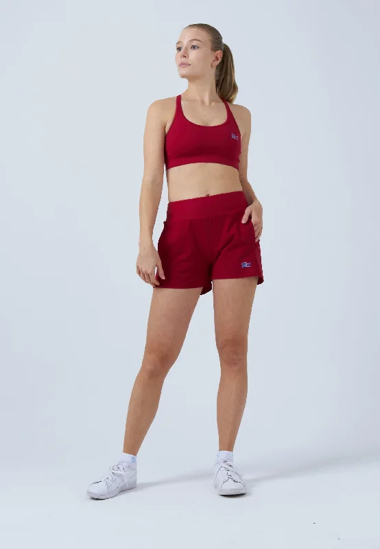 Women's Apparel And Garments Advantage Tennis Shorts mit Ballhalter, bordeaux rot