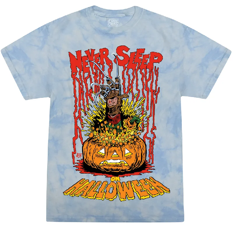 Absurdly Cheap Sale NEVER SLEEP ON HALLOWEEN - TIE-DYE T-SHIRT