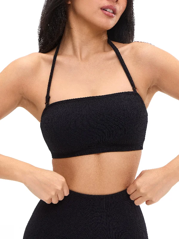 Hot Picks Seamless Ribbed Bandeau - Black