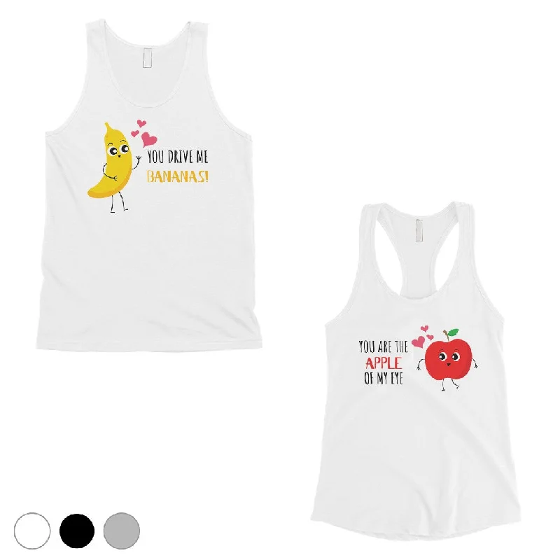 Women's Workout Garments Drive Me Bananas Matching Couple Tank Tops Cute Valentines Day Gift