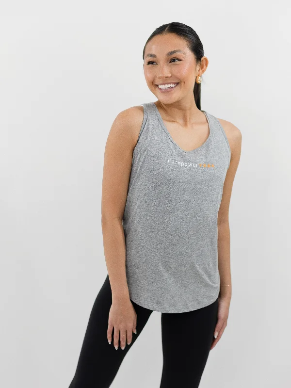 Chic & Cozy Collection CorePower Yoga Grey Racerback - FINAL SALE