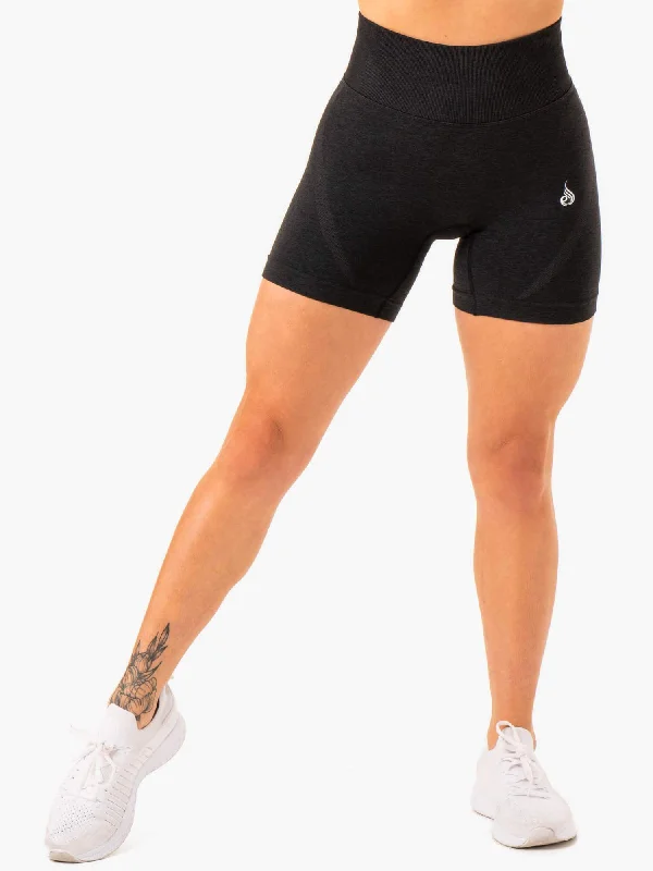 Women's Work Outfit Sculpt Seamless Shorts - Black Marl