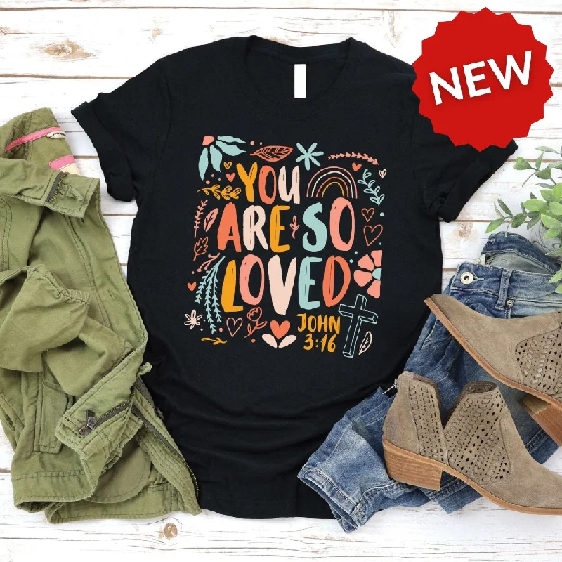 Women's Vintage-Inspired Outfit You Are So Loved Tee