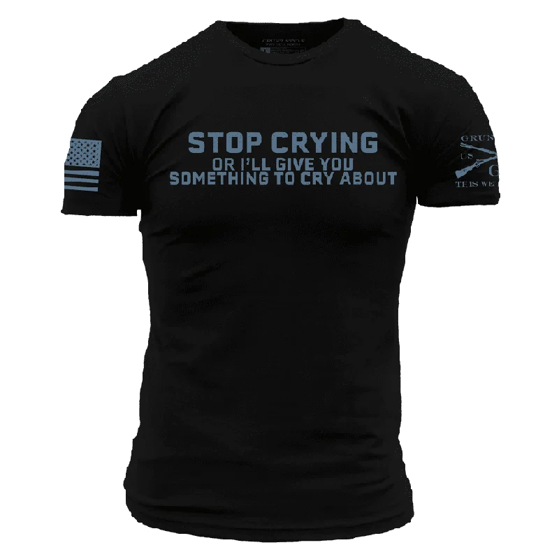 Modern Women's Outfit Stop Crying T-Shirt - Black