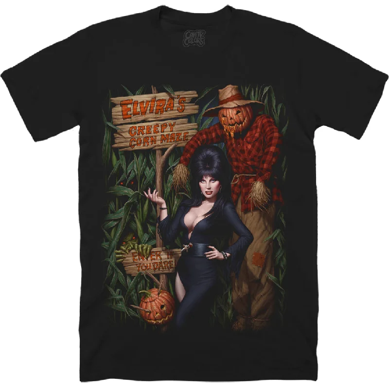 Women's Occasion Wear Apparel ELVIRA'S CREEPY CORN MAZE - T-SHIRT