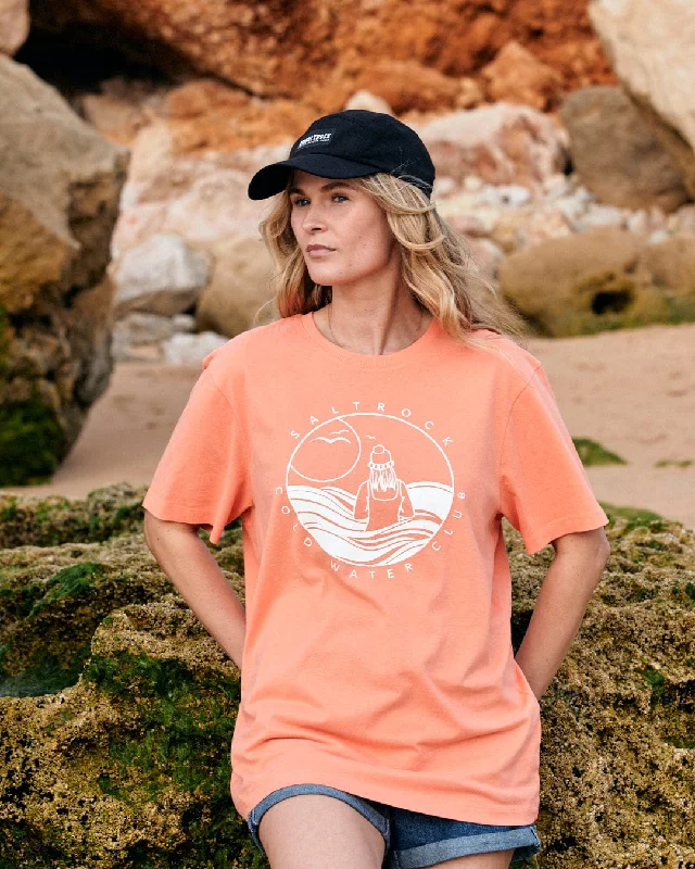 Women's Trendy Activewear Apparel Coldwater Club  - Womens Short Sleeve T-Shirt - Peach