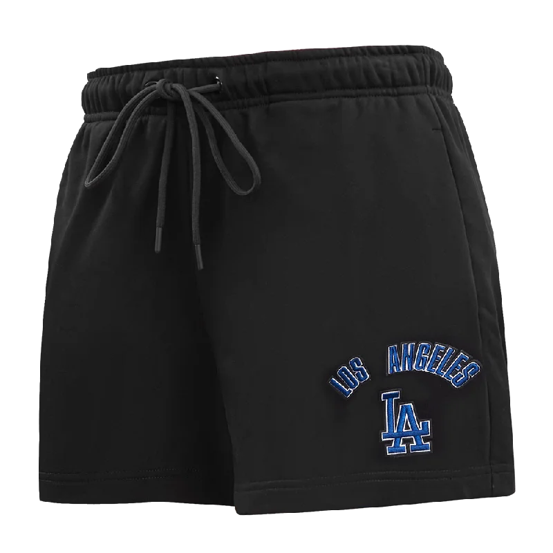 Timeless Women's Garments MLB LOS ANGELES DODGERS CLASSIC WOMEN'S FLEECE SHORT (BLACK)