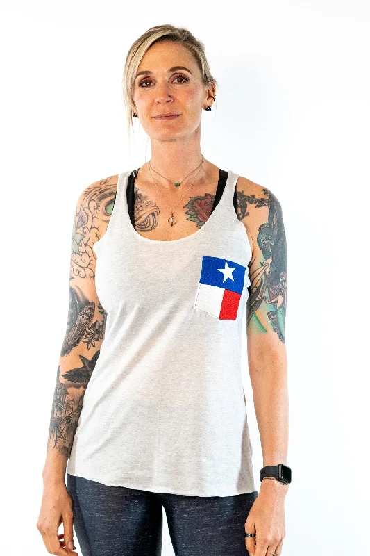 Fashion Forward Pocket Texas State Pride Flag Tank