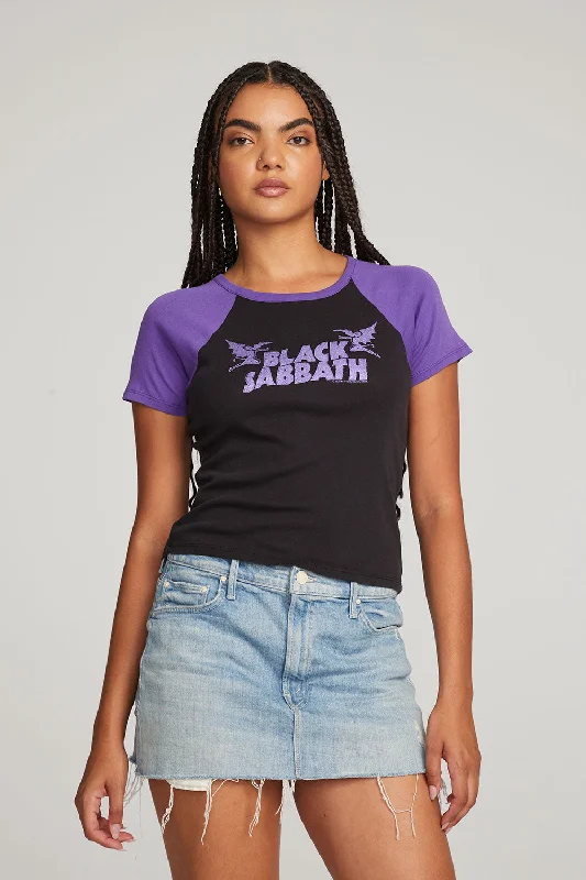 Women's Garments Black Sabbath Henry Logo Tee