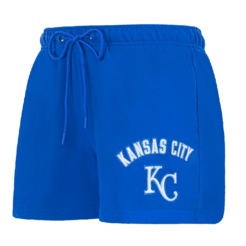 Women's Stylish Professional Garments MLB KANSAS CITY ROYALS CLASSIC WOMEN'S FLEECE SHORT (ROYAL BLUE)