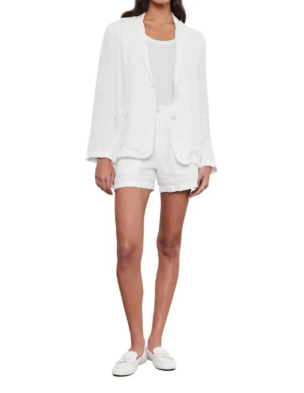 Stylish Outerwear Clothes For Women Fallon Shorts In White