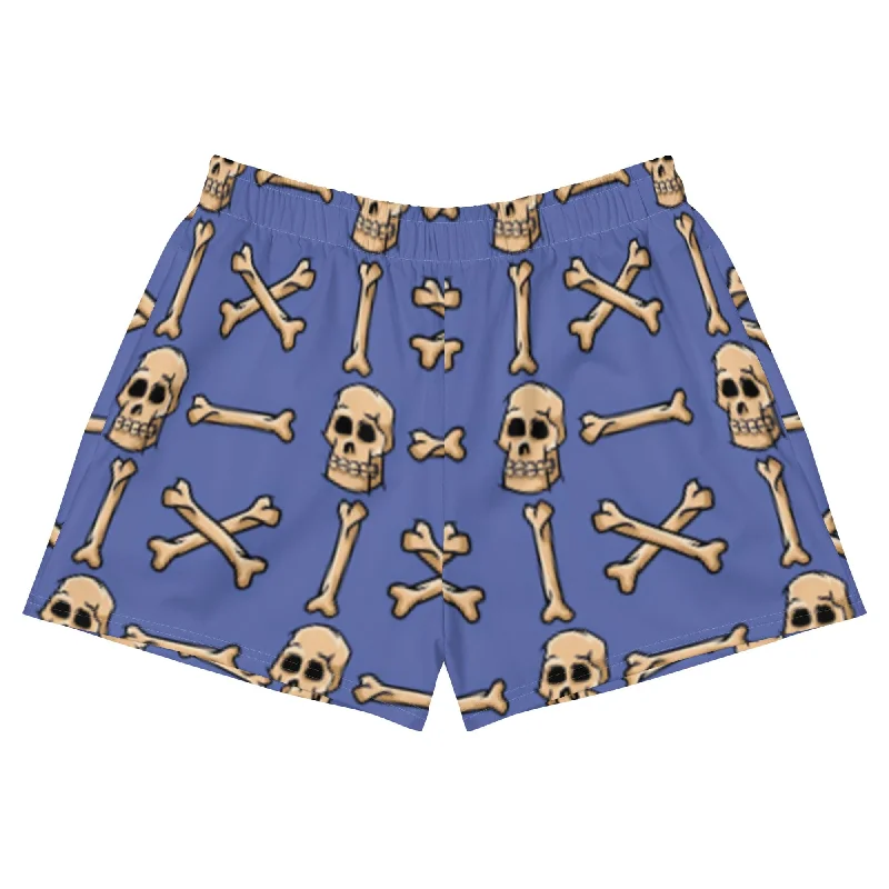 Huge Price Cut Women’s Blue Skull & Bones Athletic Shorts