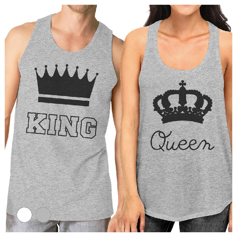 Women's Trendy Casual Clothes King And Queen Matching Couple Tank Tops Funny Anniversary Gifts