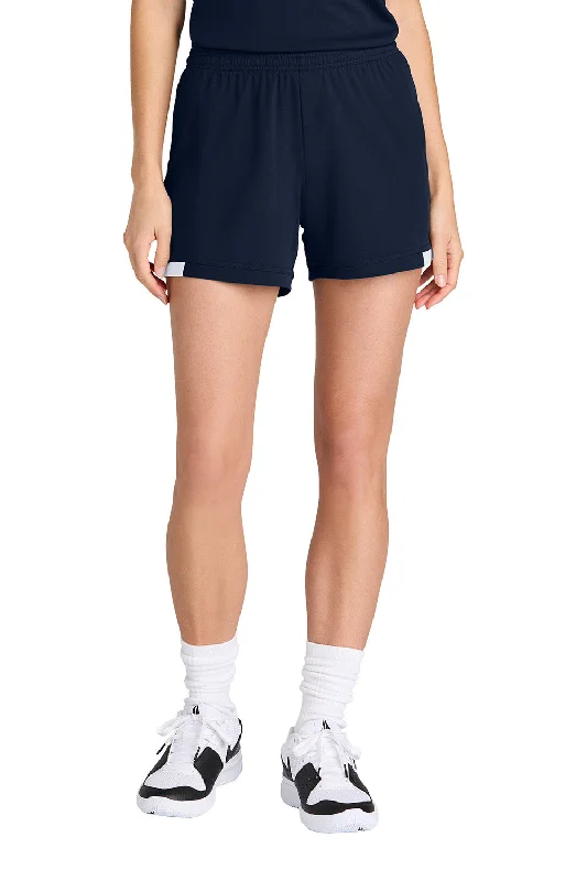 Women's Elegant Evening Attire Sport-Tek Womens Club Moisture Wicking Shorts - True Navy Blue/White - NEW