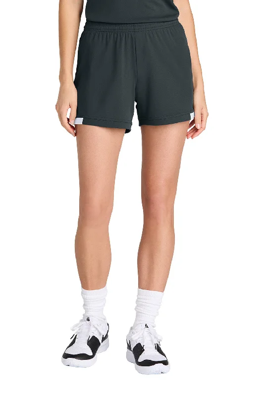 Women's Seasonal Garments Sport-Tek Womens Club Moisture Wicking Shorts - Iron Grey/White - NEW