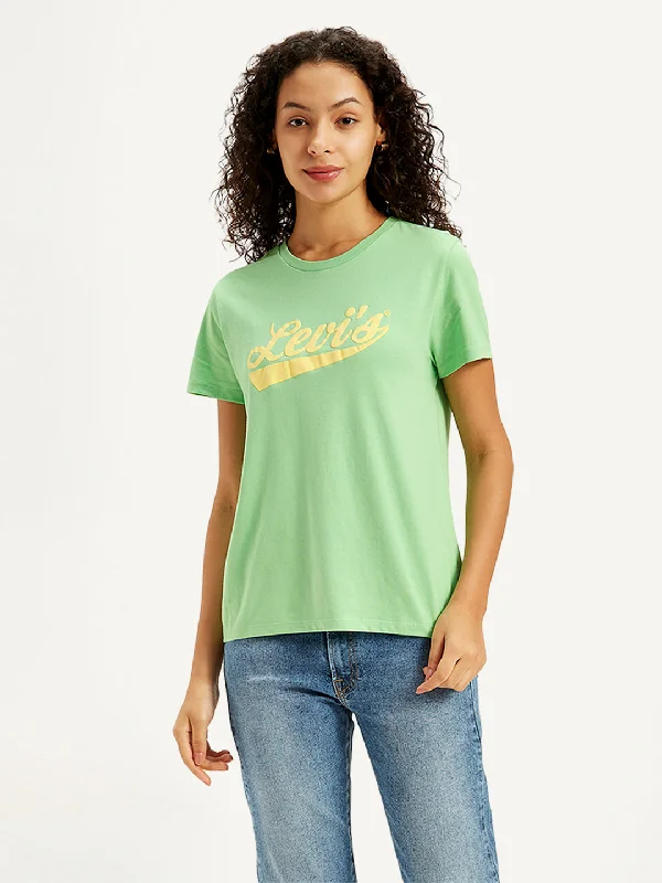 Women's Work Outfit Women's Brand Logo Regular Fit T-Shirt