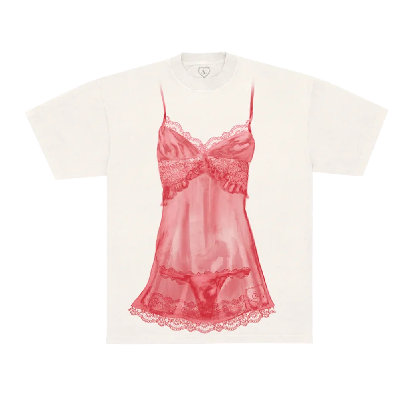 Women's Holiday Clothing red lingerie tee