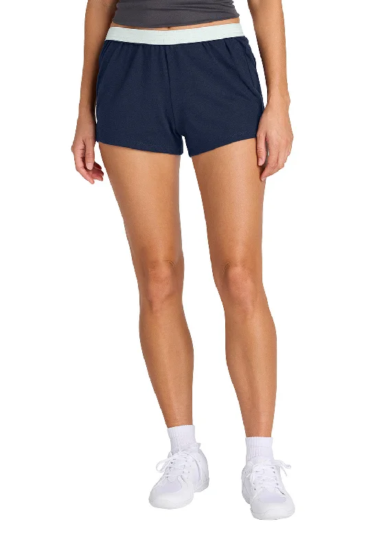 Women's Seasonal Apparel Sport-Tek Womens Jersey Knit Squad Shorts - True Navy Blue - NEW