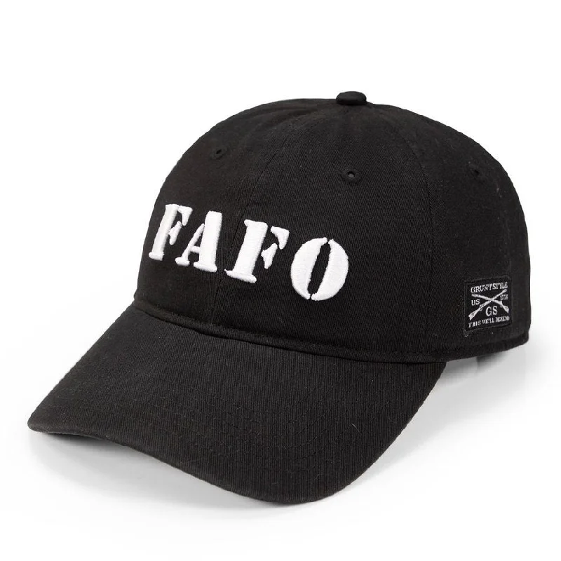 Women's Trendy Outfit FAFO Dad Hat - Black