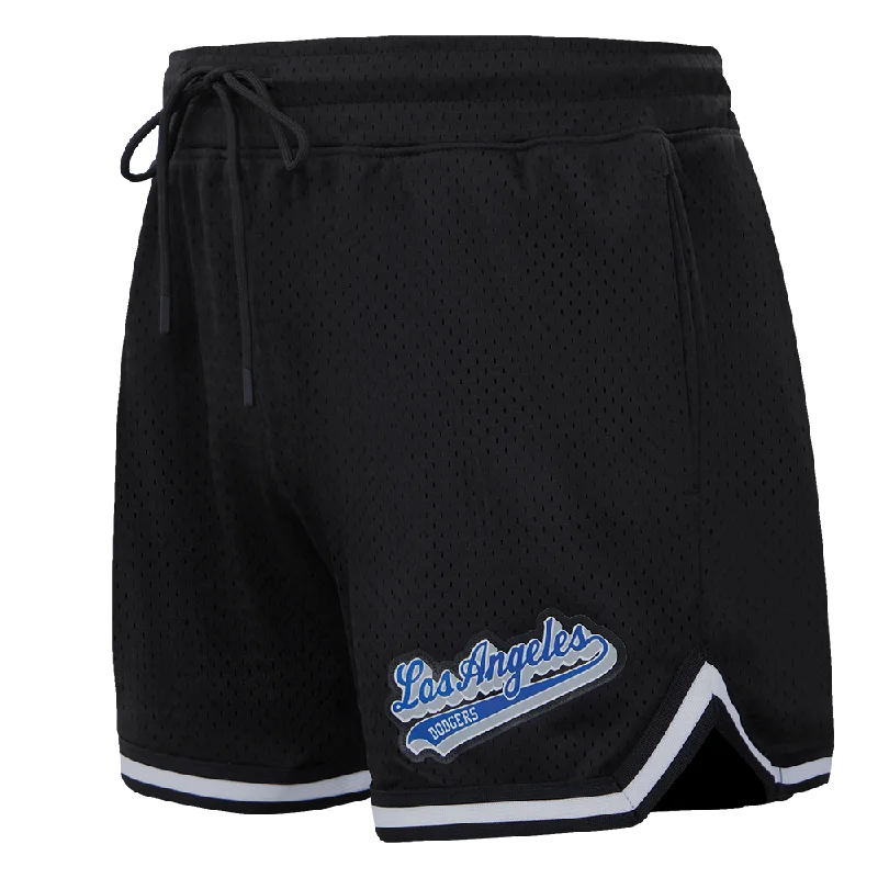 Crazy Discounts, Hurry Up MLB LOS ANGELES DODGERS SCRIPT TAIL WOMEN'S MESH SHORT (BLACK)