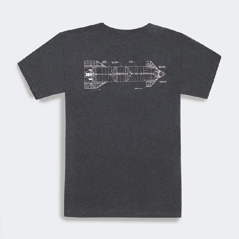 Women's Versatile Apparel Unisex Starship Schematic T-shirt