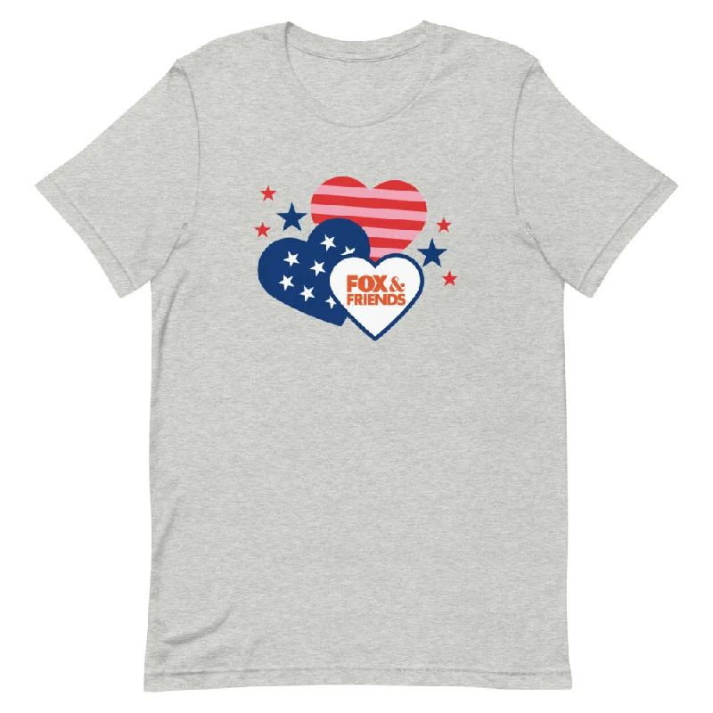 Women's Active Outfit For Fitness FOX & Friends Hearts Unisex T-Shirt