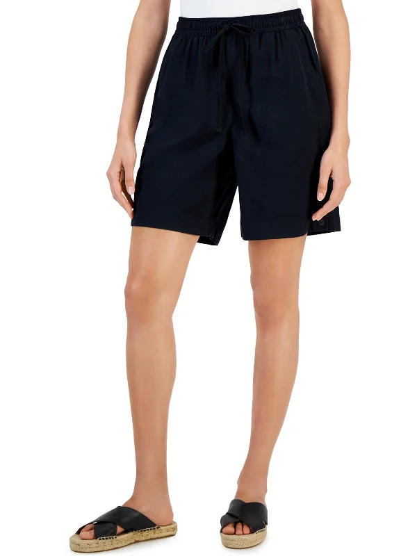 Discover Now Petites Womens Mini High Rise Casual Shorts