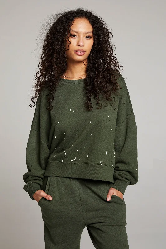 Crazy Discounts, Hurry Up Ombre Forest Night Splatter Paint Pullover