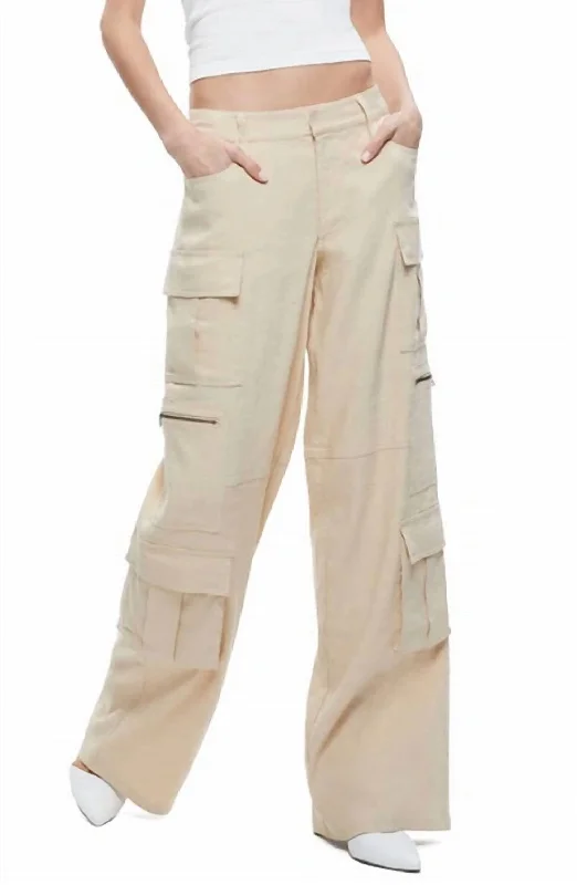 Premium Style Offers Cay Baggy Cargo Pant In Natural