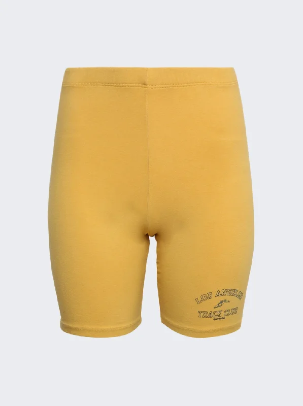 Women's Outdoor Activity Garments Track Club Biker Short Yellow