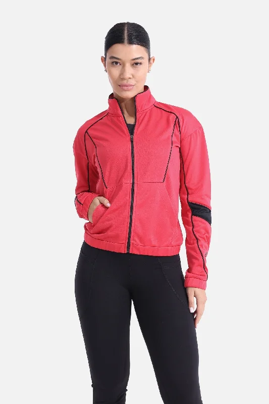 Women's Clothing Magenta Tracksuit Jacket