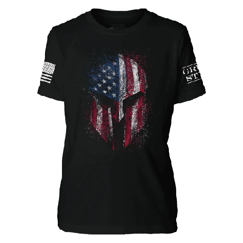 Avant-Garde Style Promotions Youth American Spartan T-Shirt - Black